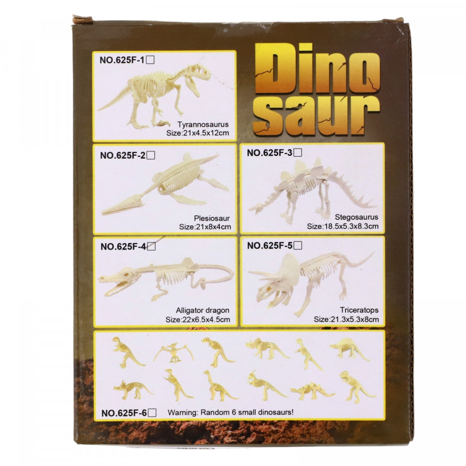 Set educativ paleontologie, Descopera fosile de dinozauri, Aligatorul dragon, NO45, 15 cm, Alb