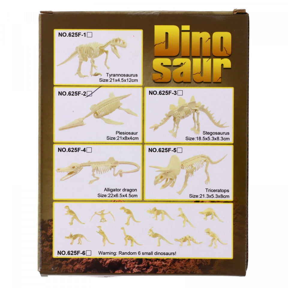 Set educativ paleontologie, Descopera fosile de dinozauri, Plesiosaurus, NO43, 15 cm, Alb