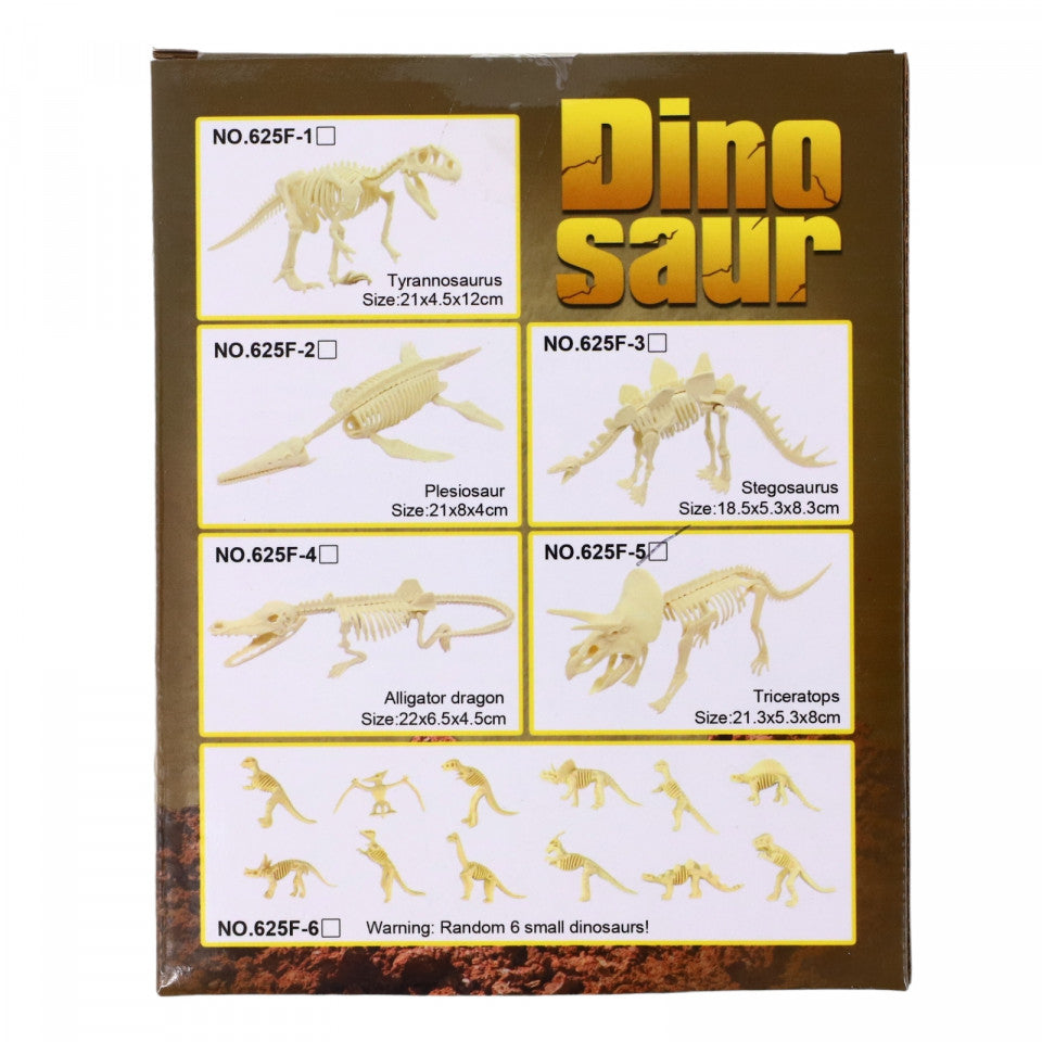 Set educativ paleontologie, Descopera fosile de dinozauri, Triceratops, NO46, 15 cm, Alb