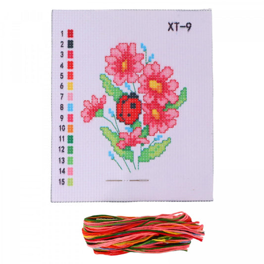 Set goblen, NO249, Buburuza, Fire incluse, 14 x 16 cm, Multicolor