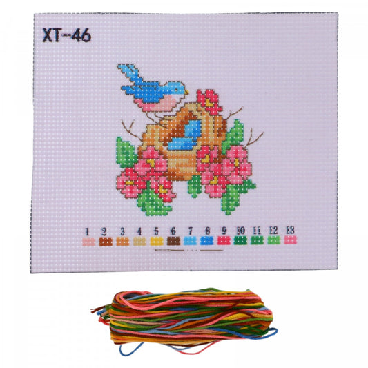Set goblen, NO257, Vrabiuta, Fire incluse, 14 x 16 cm, Multicolor