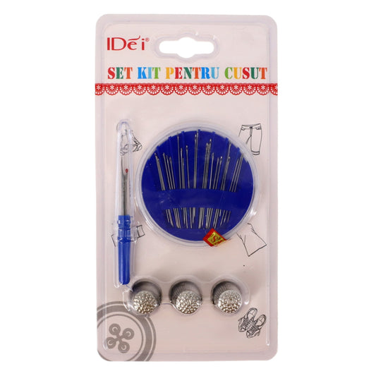 Set kit pentru cusut, 3 degetare, ace, NO434, Multicolor