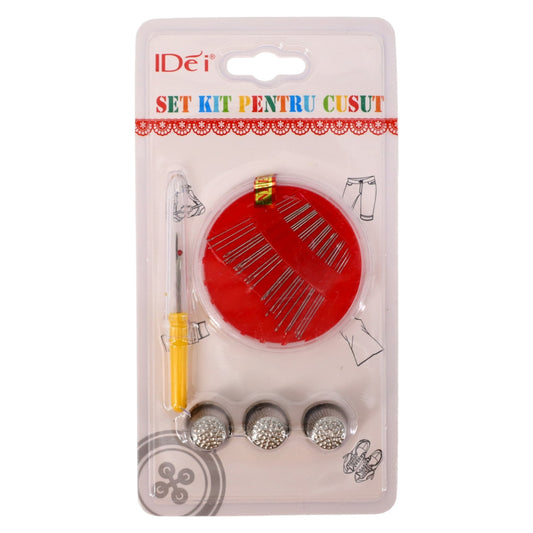 Set kit pentru cusut, 3 degetare, ace, NO435, Multicolor