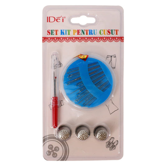 Set kit pentru cusut, 3 degetare, ace, NO436, Multicolor