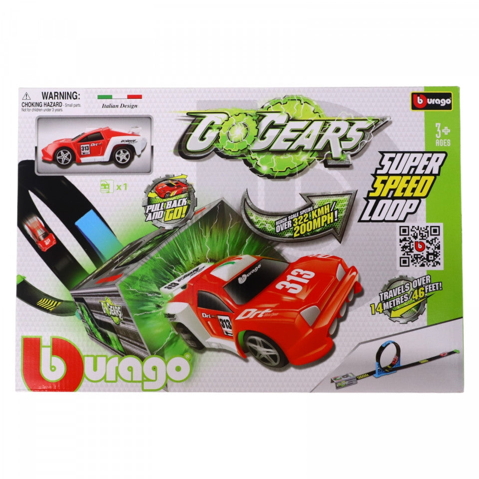 Set pista masini GO GEAR, o masina inclusa, Burago, NO6786, Multicolor