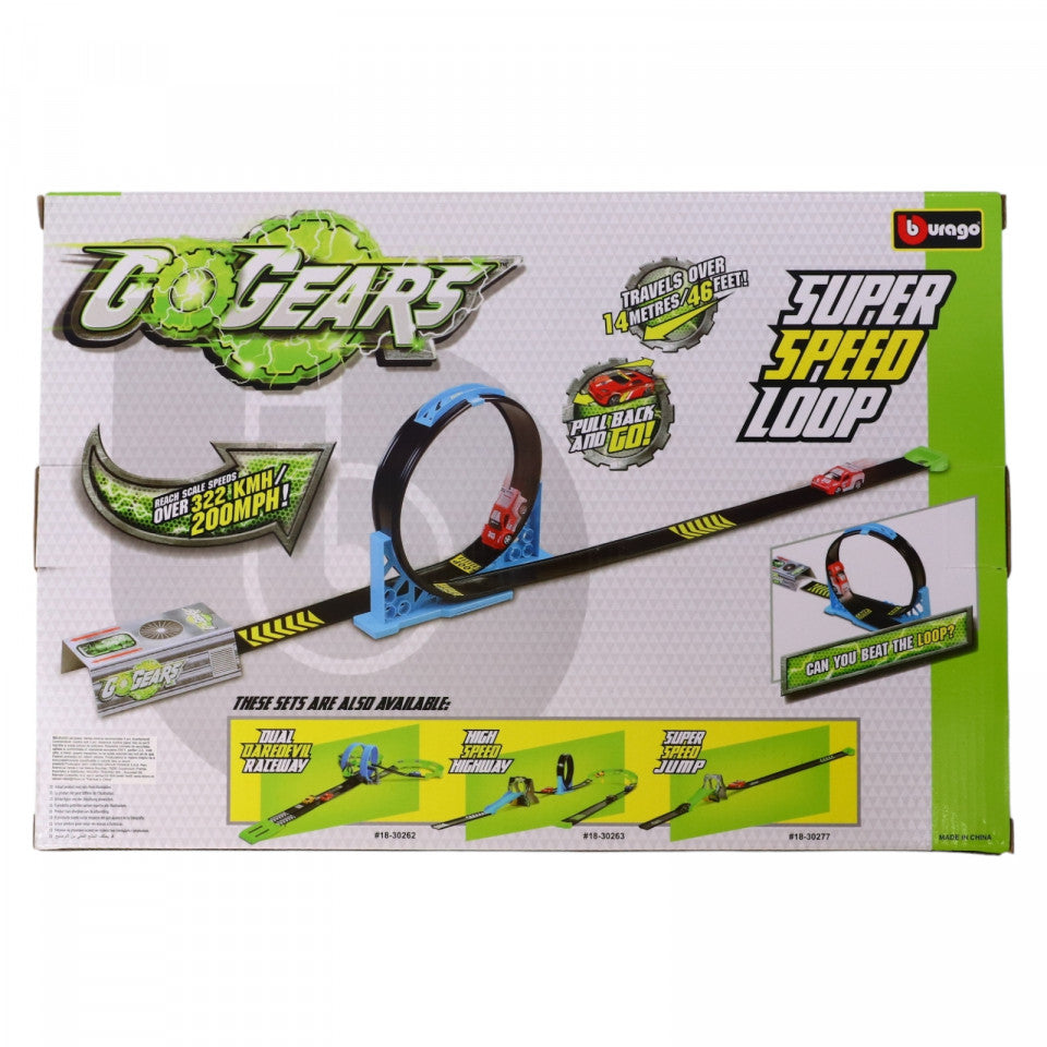 Set pista masini GO GEAR, o masina inclusa, Burago, NO6786, Multicolor