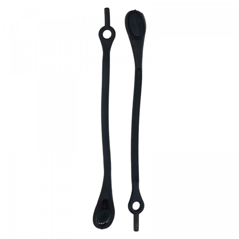 Set Sireturi elastice din silicon, 6 randuri, NO432, 11 cm, Negru