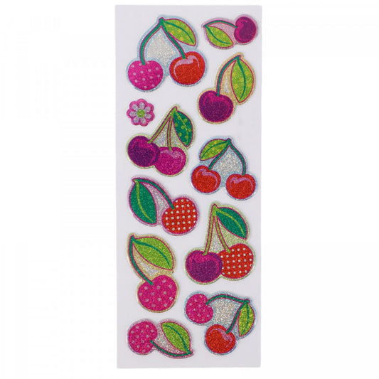 Set Sticker 3D pentru copii, Cirese, 11 piese, CB442, 1 - 4 cm, Multicolor