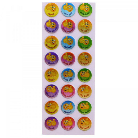 Set Sticker 3D pentru copii, Emoji, 24 piese, CB419, 1.8 cm, Multicolor