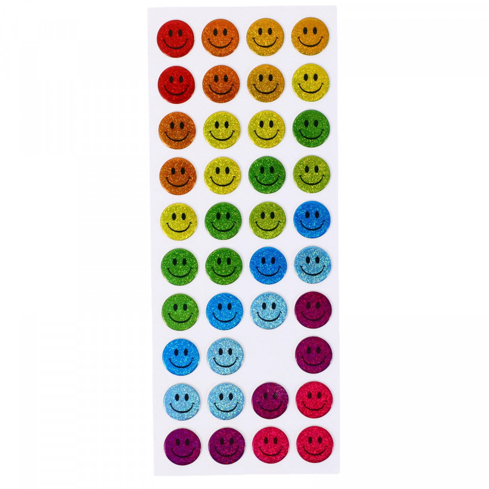 Set Sticker 3D pentru copii, Emoji, 40 piese, 1.2 cm, Multicolor