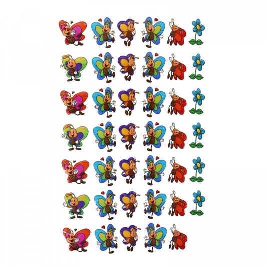 Set Sticker 3D pentru copii, Fluturi, 41 piese, ALP227, 2.5 cm, Multicolor