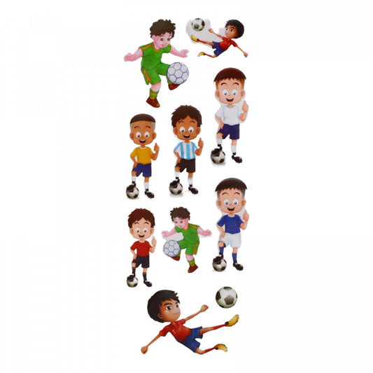 Set Sticker 3D pentru copii, Fotbal, 9 piese, VK852, 1.5 - 4 cm, Multicolor