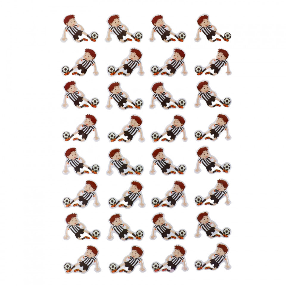 Set Sticker 3D pentru copii, Fotbalist, 32 piese, ALP084, 4 cm, Multicolor