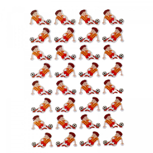 Set Sticker 3D pentru copii, Fotbalist, 32 piese, ALP090, 4 cm, Multicolor