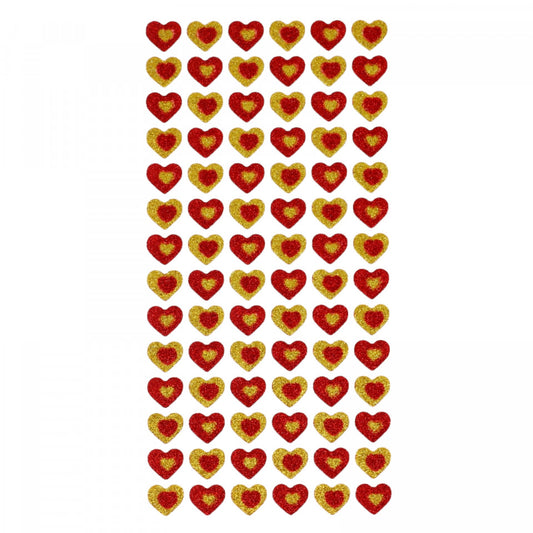Set Sticker 3D pentru copii, Inimioare, 84 piese, NO5476, 2 cm, Multicolor