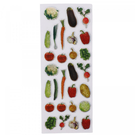 Set Sticker 3D pentru copii, Legume, 28 piese, CB458, 1 - 4 cm, Multicolor