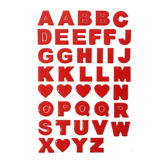 Set Sticker 3D pentru copii, Litere, 41 piese, ALP056, 2.5 cm, Multicolor