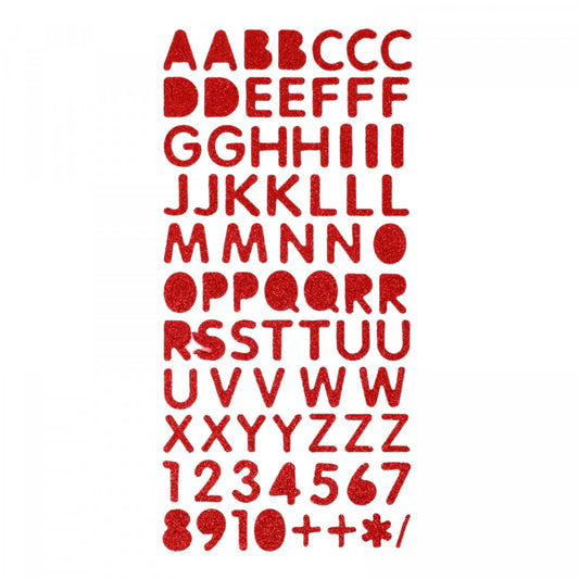 Set Sticker 3D pentru copii, Litere, 74 piese, NO5474, 2 cm, Multicolor