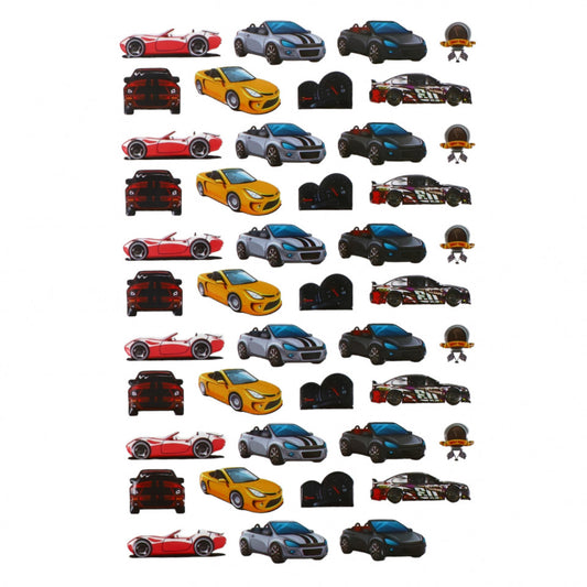 Set Sticker 3D pentru copii, Masini, 44 piese, ALP228, 1-4 cm, Multicolor