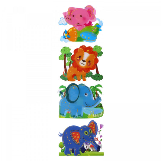 Set Sticker 3D pentru copii, Personaje din desene, 4 piese, DFF-205, 10 cm, Multicolor