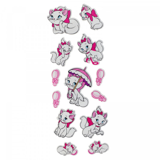 Set Sticker 3D pentru copii, Pisicute, 13 piese, VK95, 1 - 3.5 cm, Multicolor