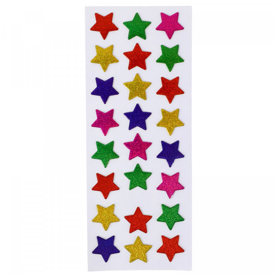 Set Sticker 3D pentru copii, Stelute, 24 piese, CB392, 1.7 cm, Multicolor