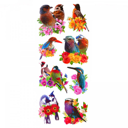 Set Sticker 8D pentru copii, Pasari, decor camera, FK-004, Multicolor