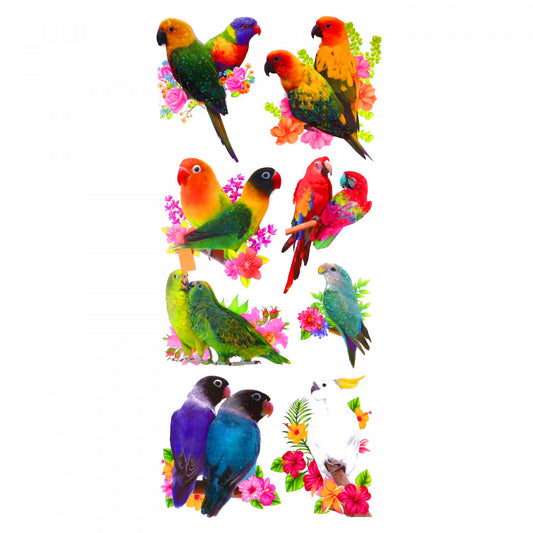 Set Sticker 8D pentru copii, Pasari, decor camera, FK-006, Multicolor