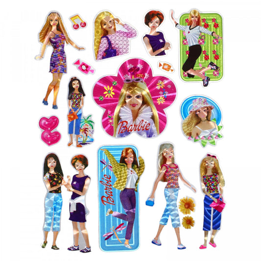 Set Sticker pentru copii, Barbie, decor camera, J-015, 20 x 26 cm, Multicolor