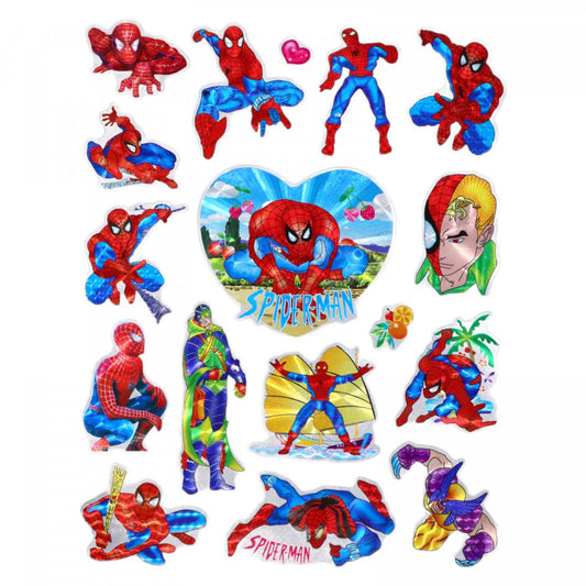 Set Sticker pentru copii, Spider Man, decor camera, J-018, 20 x 26 cm, Multicolor
