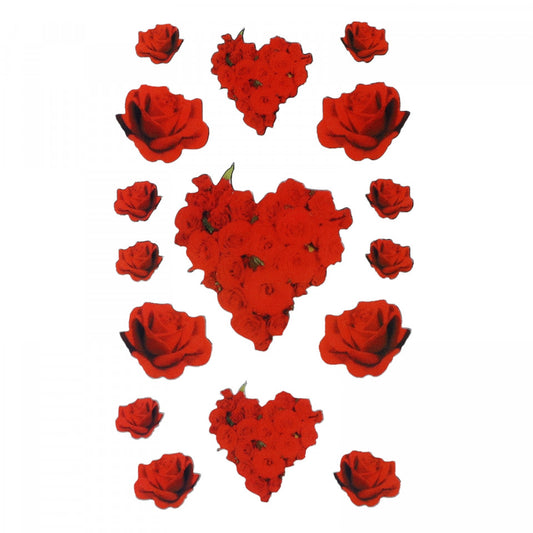 Set Sticker pentru copii, Trandafiri, 16 piese, Q27, 1 - 4 cm, Multicolor