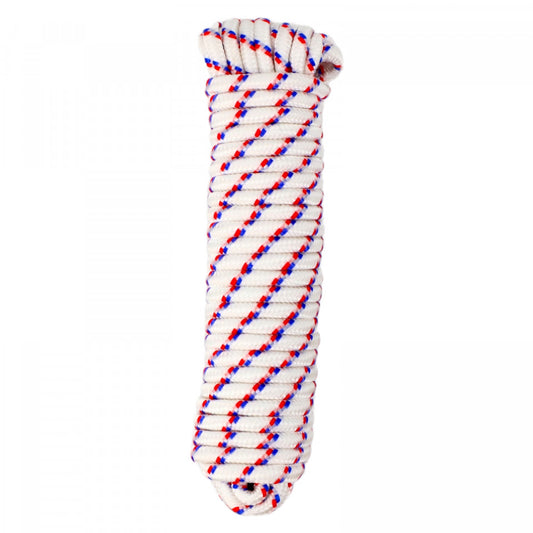 Sfoara de rufe, Poliester, NO2224, 10 m x 8 mm, Alb