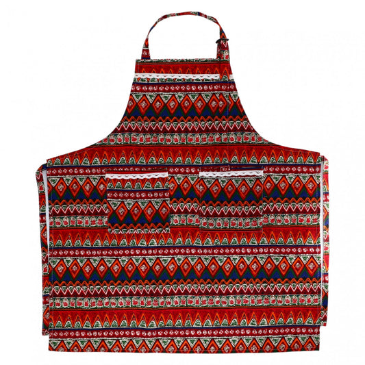 Sort de bucatarie, imprimeu traditional, NO749, 71 x 77 cm, Multicolor