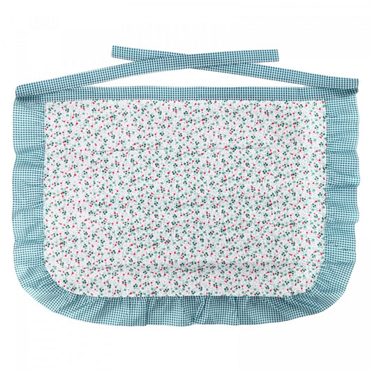 Sort de bucatarie scurt, imprimeu floral, NO4039, 47 x 65 cm, Verde