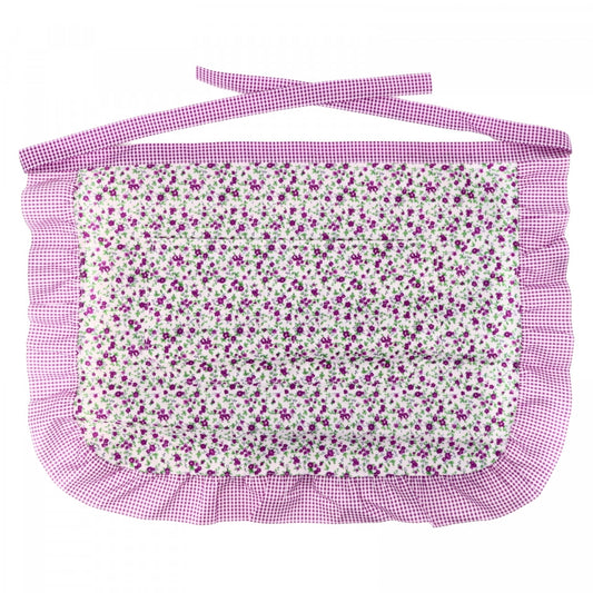 Sort de bucatarie scurt, imprimeu floral, NO4040, 47 x 65 cm, Mov