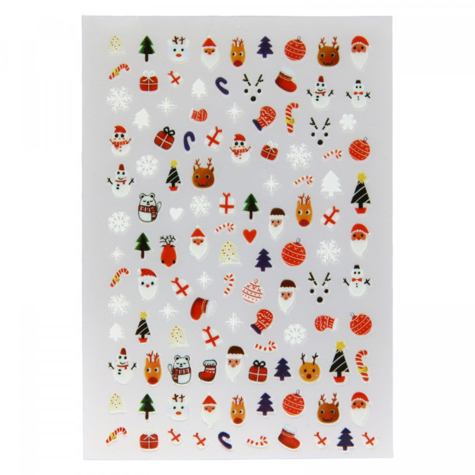 Stickere pentru decor unghii, 3D, Craciun, MG-04, Multicolor