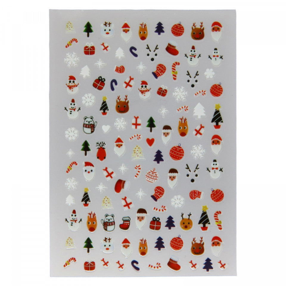 Stickere pentru decor unghii, 3D, Craciun, MG-04, Multicolor