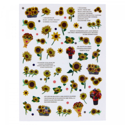 Stickere pentru decor unghii, 3D, Flori de toamna, ZY2032, Multicolor
