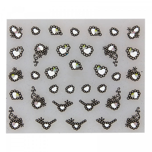 Stickere pentru decor unghii, 3D, Flori, EHB-005, Multicolor