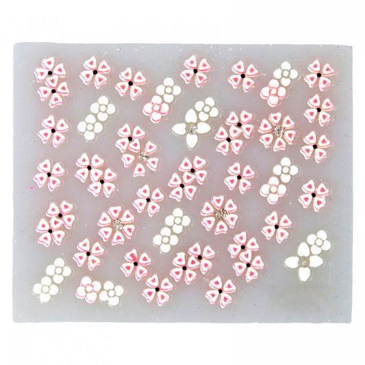 Stickere pentru decor unghii, 3D, Flori, QV-04, Multicolor