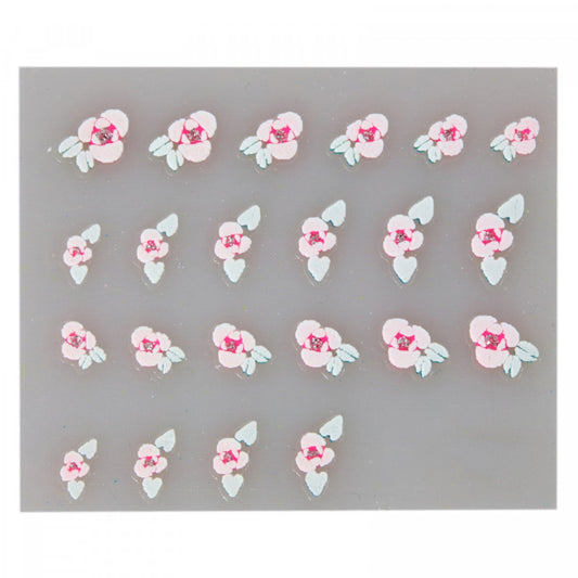 Stickere pentru decor unghii, 3D, Flori, Xa-013, Multicolor