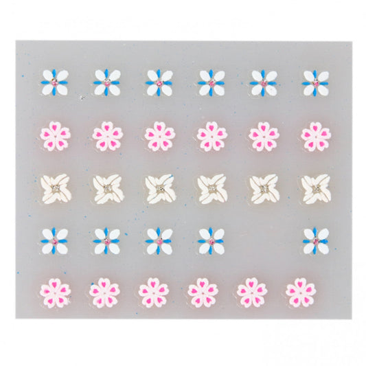 Stickere pentru decor unghii, 3D, Floricele, FQ-26, Multicolor