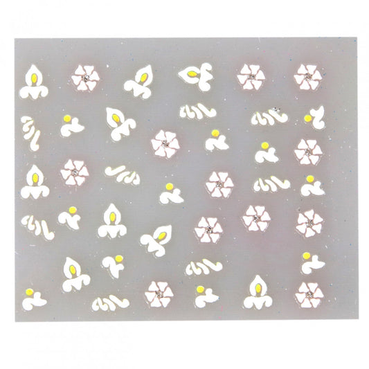 Stickere pentru decor unghii, 3D, Floricele, FQ-28, Multicolor