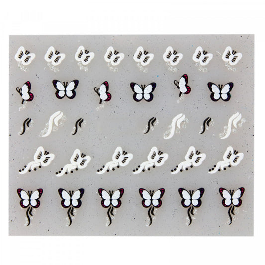 Stickere pentru decor unghii, 3D, Fluturi, EHB-015, Multicolor