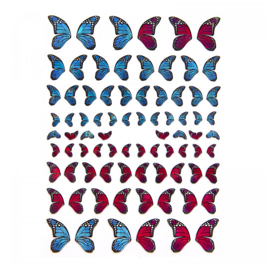 Stickere pentru decor unghii, 3D, Fluturi, ZY4014, Multicolor