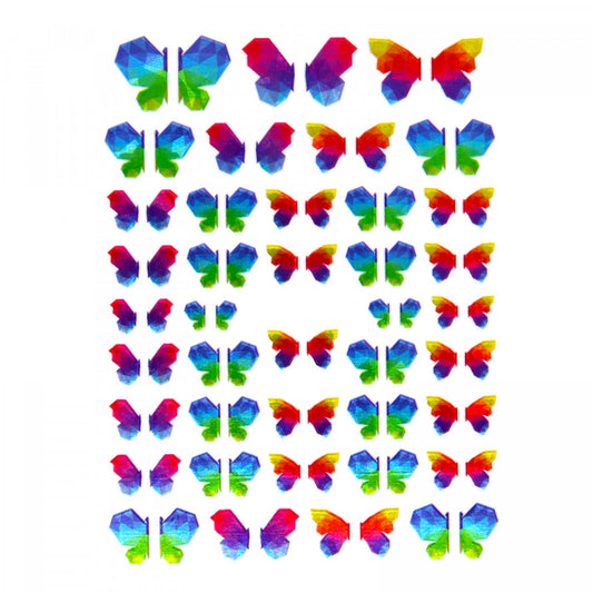 Stickere pentru decor unghii, 3D, Fluturi, ZY4025, Multicolor