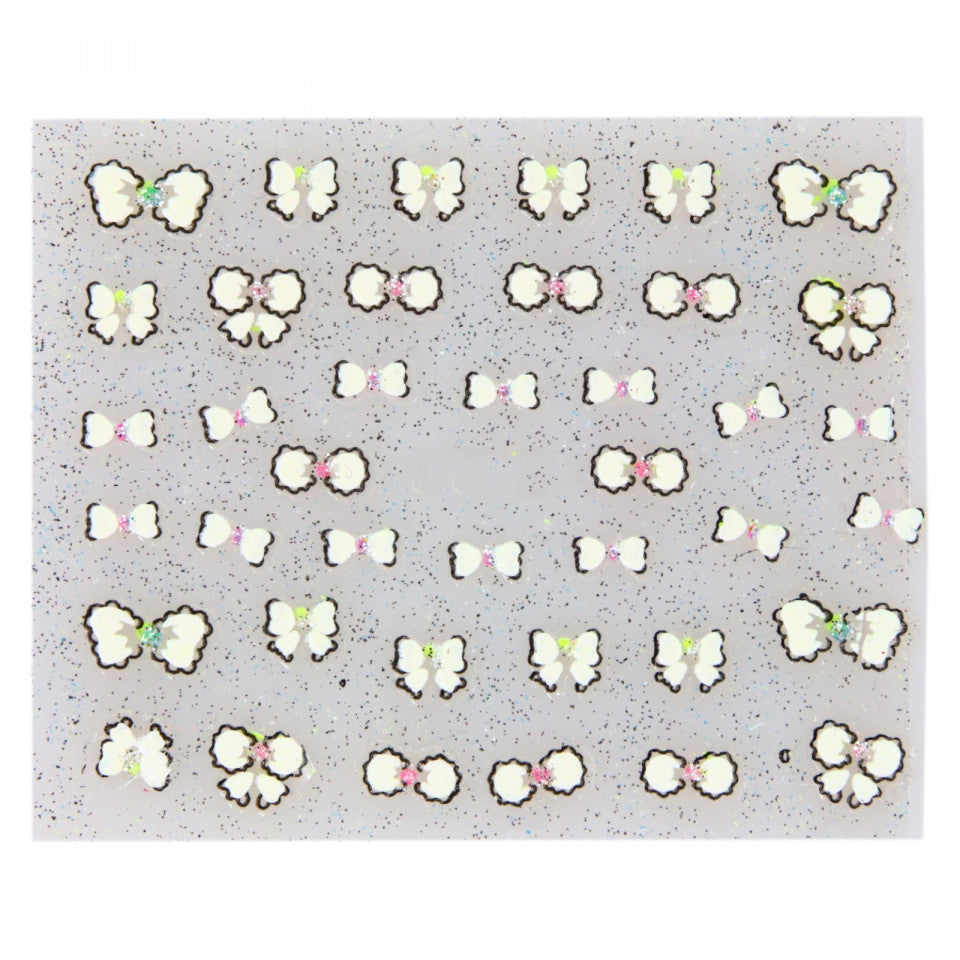Stickere pentru decor unghii, 3D, Fundite, EHB-018, Multicolor