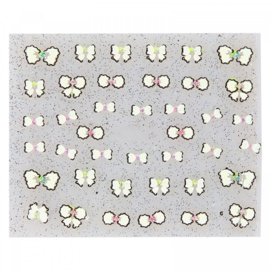 Stickere pentru decor unghii, 3D, Fundite, EHB-018, Multicolor