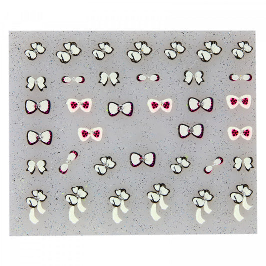 Stickere pentru decor unghii, 3D, Fundite, EHB-021, Multicolor