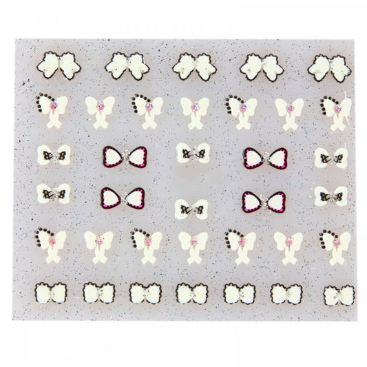 Stickere pentru decor unghii, 3D, Fundite, EHB-022, Multicolor